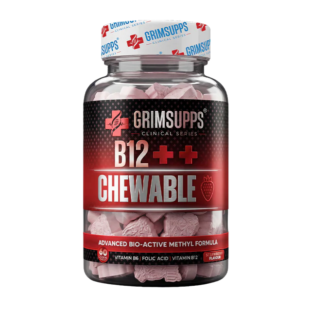 GRIMSUPPS B12++ 1000 MCG CHEWABLE 60 TABLETS STRAWBERRY FLAVOR