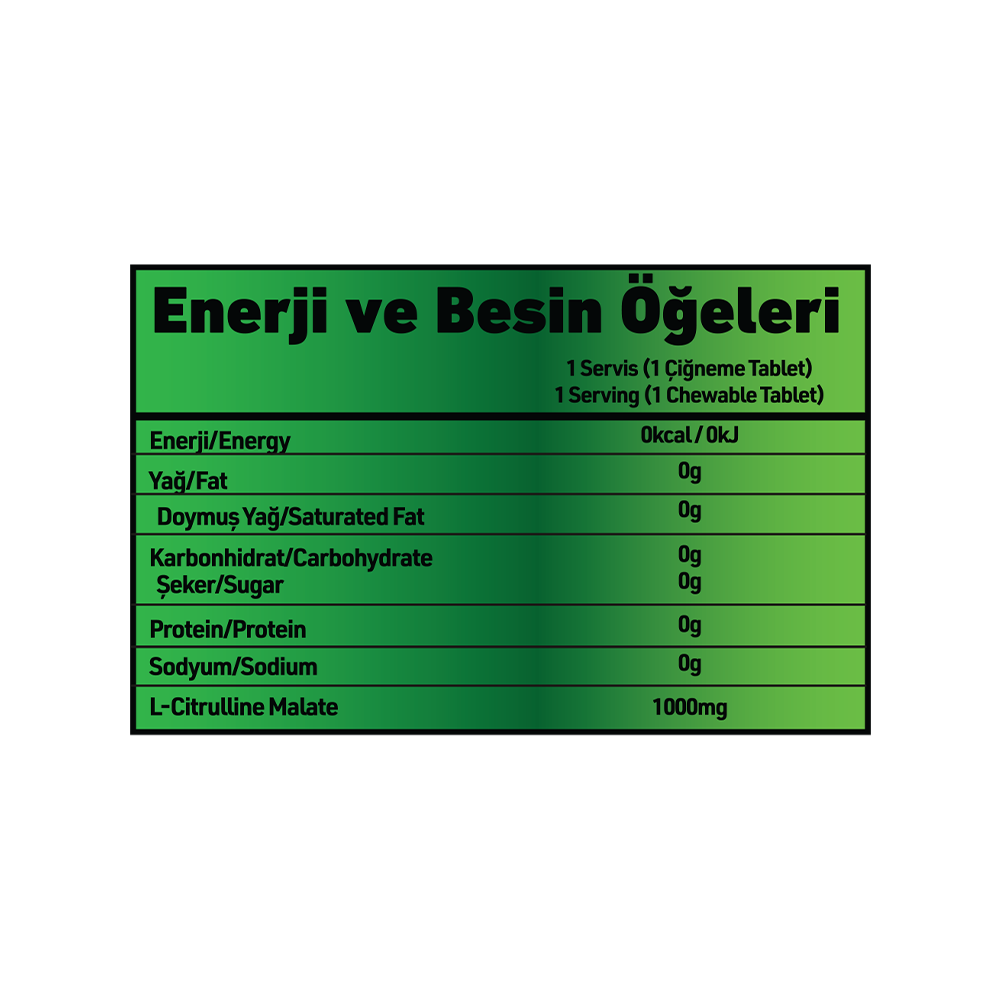 GRIMSUPPS CITRULLINE MALATE — içerik tablosu etiketi