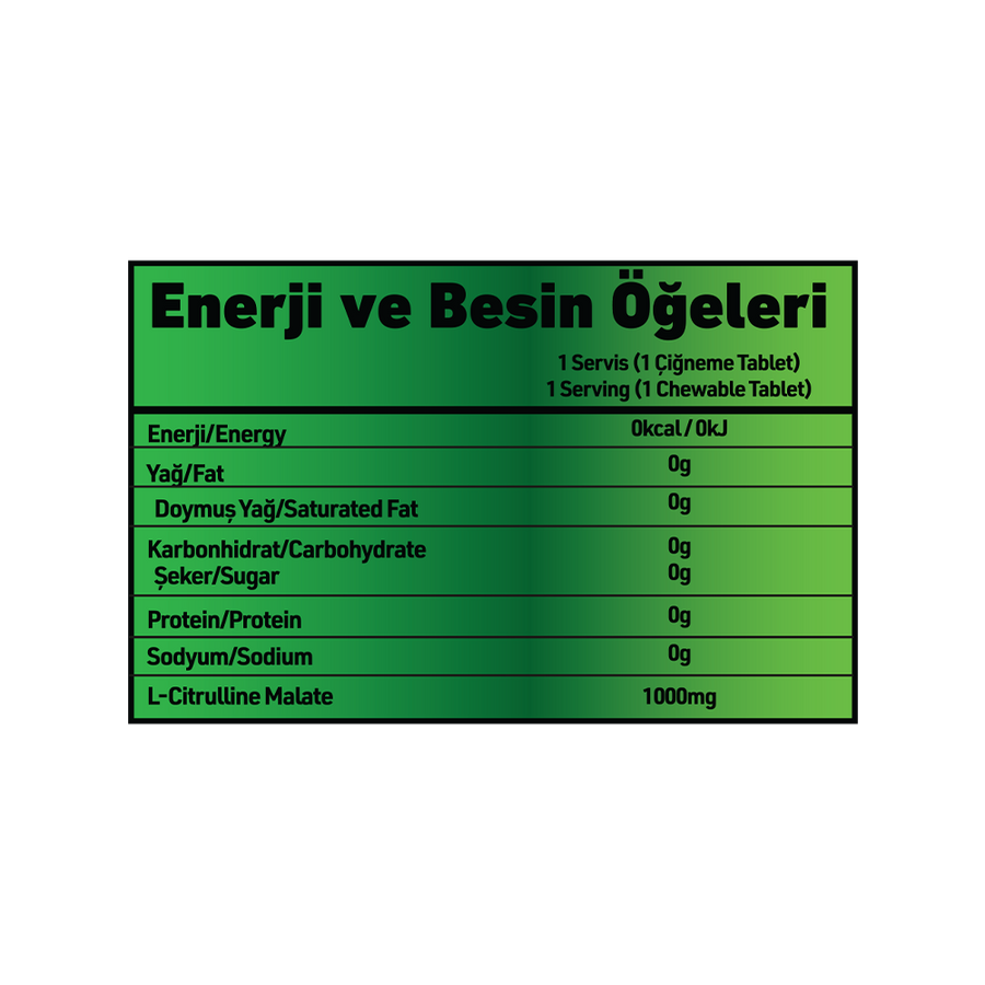 GRIMSUPPS CITRULLINE MALATE — içerik tablosu etiketi